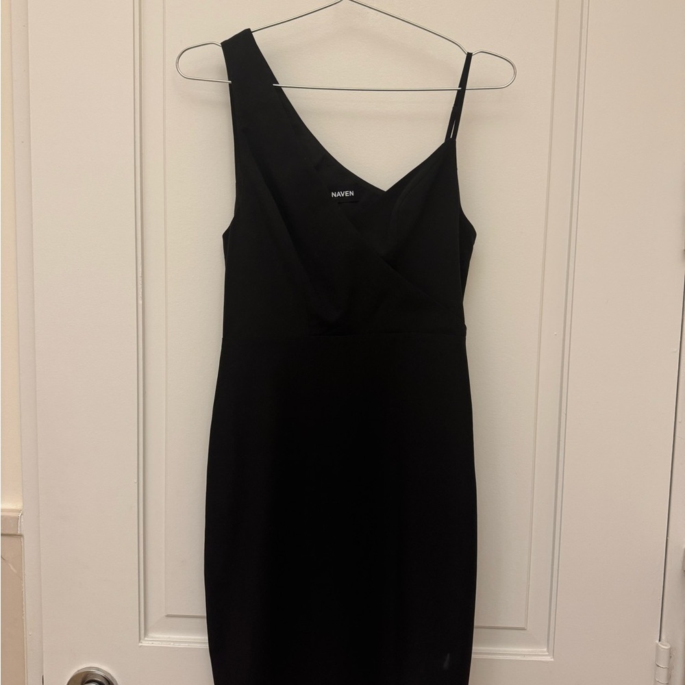 Revolve NBD x Naven Black One-Shoulder Dress
